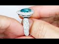 neon blue paraiba tourmaline ring at 5.97 carats by kat florence kf07986