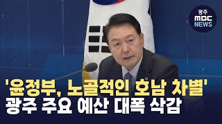 광주 시민단체, '윤석열 정부, 광주 예산 삭감' 규탄