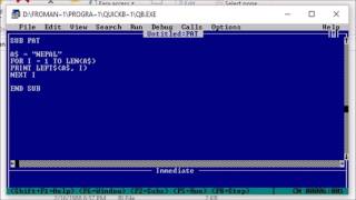 How to use LEFT$ in Qbasic Program