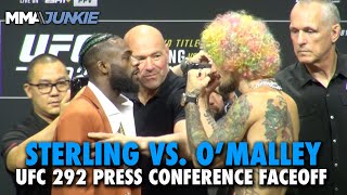 Sean O'Malley TAUNTS Aljamain Sterling at UFC 292 Press Conference Faceoff: 'Pick a Hand For the KO'