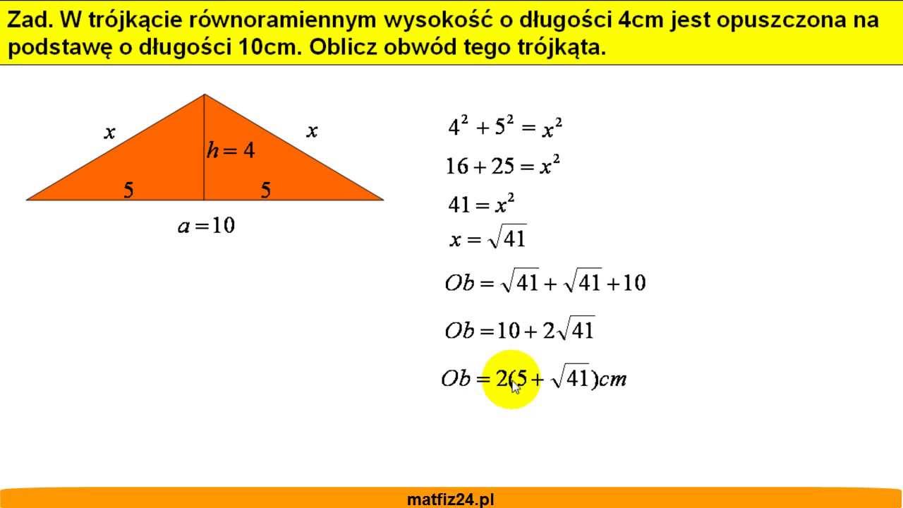 Jak Obliczyc Pole Trojkata Wzor