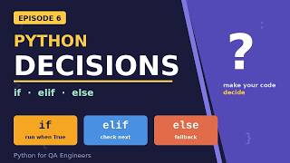 Python if,elif,else Explained for Beginners | Python for QA Engineers Session 6