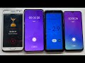 Four Phones Timer ON / Alarm Clocks Samsung Note 2 vs Realme C21Y vs S20+ vs Galaxy Samsung A50