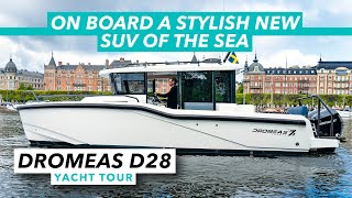 On board a stylish new SUV of the Sea | Dromeas Yacht D28 SUV and WA tour | Motor Boat \u0026 Yachting