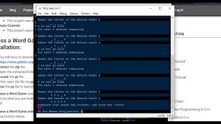 Guess a Word Game using Python DEMO
