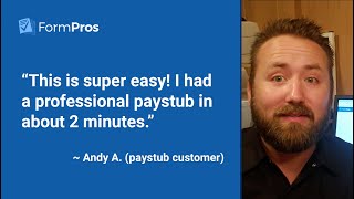 FormPros Paystub Review: Easy to Use