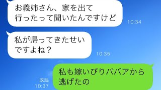 同居している義母が「娘が嫁にいじめられていて可哀想だ」と言い、義妹を実家から連れ戻してきた。それを聞いた私は「私も実家に帰ります」と言ったことで、義母の悪事がバレてすっきりした修羅場になった…w