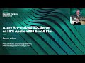 Azure Arc-enabled SQL Server on HPE Apollo 4200 Gen10 Plus