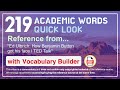 219 academic words quick look ref from