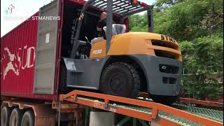 STMA big 5tonne diesel forklift truck with double front tires