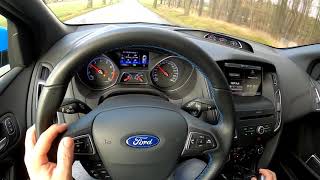 HOW Fast Ford Focus RS MK3 drive acceleration 100-200 kmh Dragy Soundcheck Pov German Autobahn