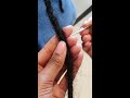 removing frizz loose hair on a dreadlock using a crochet hook dreadlocks dreads locs hair