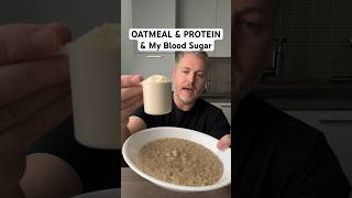 Oatmeal with added protein and my blood sugar.#oatmeal #bloodsugar #glucoselevels  #protein