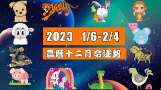 12生肖運勢月報 l 農曆癸丑月十二月令 I 2023 (1/6 - 2/4)國曆1月運勢 I  January  fortune  2023