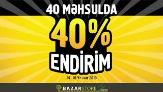 40 məhsulda 40% endirim-Un