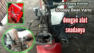 cara ganti komstir ll Scoopy,beat, Vario pakai alat seadanya