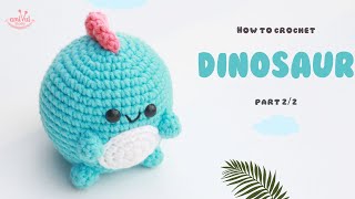 #162 | Amigurumi Dinosaur Free Pattern | (2/2) | Amigurumi Beginners Tutorial | @AmivuiStudio