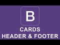 Bootstrap 4 Tutorial 24 - Cards Header & Footer