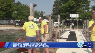 Sailing with Stephanie at the Skaneateles boat show