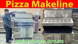 Pizza Makeline - Makeline Fridge - Pizza Preparation Table