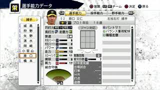 【プロスピ2010選手能力】阪神 52 原口文仁選手