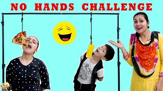 NO HANDS EATING CHALLENGE | Funny Family Comedy | Aayu and Pihu Show