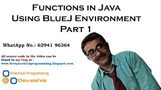Functions in Java using BlueJ Part 1