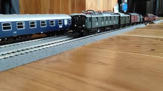 Roco E 52 And freight running session.