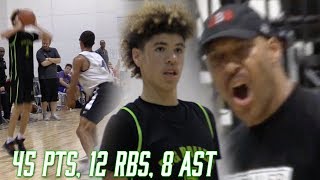 Lavar Ball LEAVES MID GAME & Lamelo DROPS 45! Big Ballers vs College Bound!