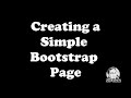 CREATING A SIMPLE BOOTSTRAP PAGE - by Sir Eudz