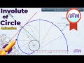 Involute of a Circle with tangent and normal.