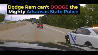 Dodge Ram (Theft Suspect) meets the Mighty Arkansas State Police Dodge Charger #