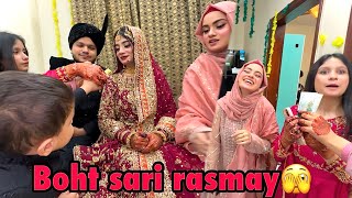 Dulhan ki ghar par hoi boht sari rasmeyy🥺 | fariha or baji ne 2lac ki demand kardi😳 | rukhsati💔🥲