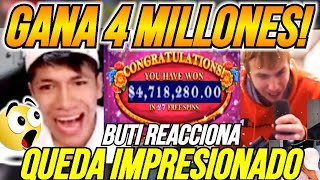 ¡GANA 4 MILLONES!😱Buti reacciona a streamer apostand0 miles de dólares🤑Épica reacción kgue de risa 🤣