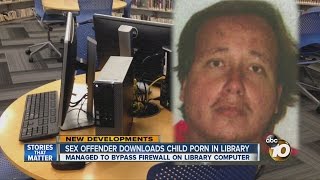 Police: Sex offender downloads child porn in library