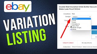 How to Create a multi variation listing on eBay !!STEP BY STEP!! - English