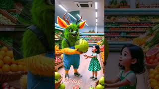 ❤️ Evolution of Deer: Cute deer and cute baby in fruit shop 🥰 1 #cat #cute #love #shorts