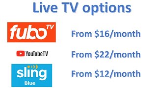 Live streaming TV from $16/mo: FuboTV vs YoutubeTV vs Sling vs hulu vs AT&T TV