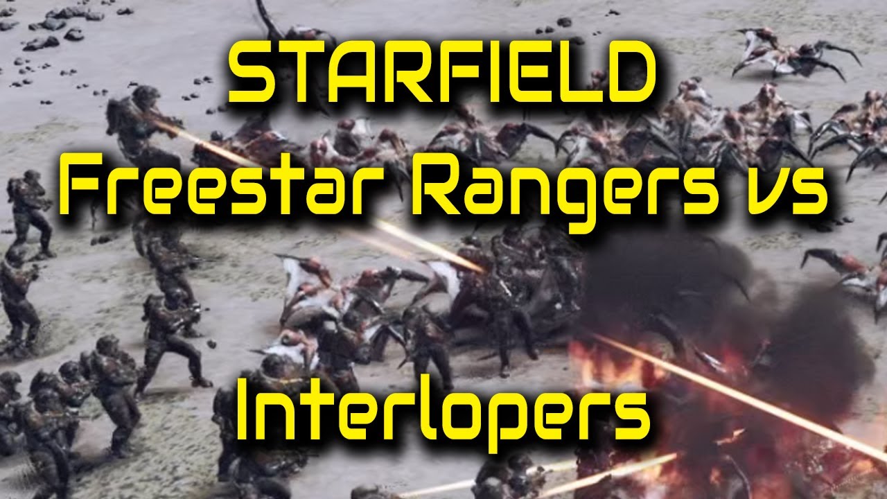 Starfield BATTLE ROYALE - 100 Freestar Rangers Vs 100 INTERLOPERS - YouTube