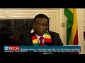 Newly elected Zimbabwean President Emmerson Mnangagwa addresses media