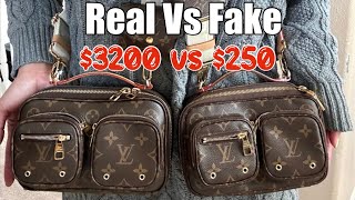 Real vs. Replica Louis Vuitton Utility Monogram Bag | My Shocking Comparison! Can You Spot the Fake?