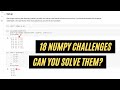 NumPy Practice Problems (Solutions Explained)