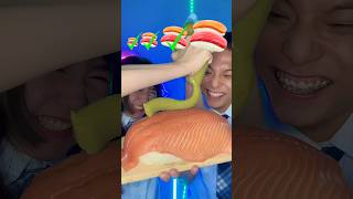 Giant Sushi Emoji Food Challenge ASMR 🥵 #asmr #mukbang