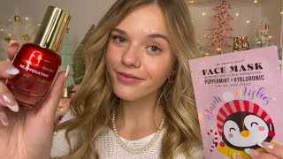 ASMR Holiday Spa Pampering ❅❤️❅ (+overlay sounds \u0026 spa music)