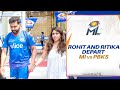 Rohit and Ritika leave for the #MIvPBKS clash | Mumbai Indians