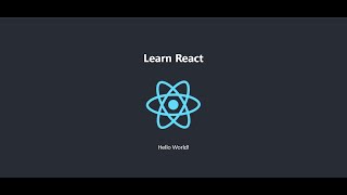 React JS Tutorial (Installing VS code, React & Hello World! App)