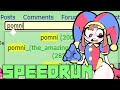 POMNI R34 SPEEDRUN ANY %! - The Amazing Digital Circus