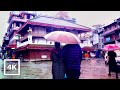 4K Walking in the Rain in Old Towns of Kathmandu  - ASMR - Binaural Rain Sounds | 3D Audio