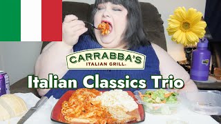 Carrabba's Italian Grill Italian Classics Trio with Lasagna Chicken Parmesan and Fettuccine Alfredo