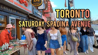 Toronto Downtown walking Tour On Spadina Ave, Canada 4K